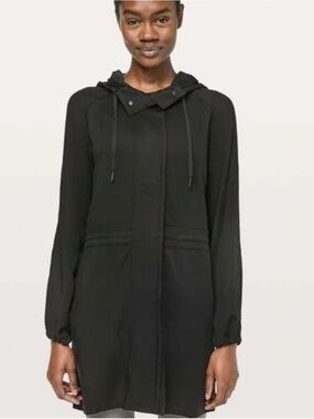 Stroll On Lululemon Black Hooded Jacket